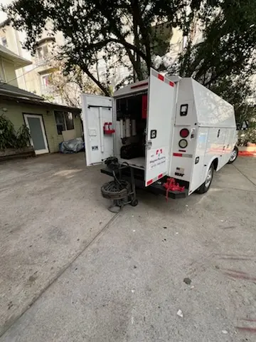 Magnet Plumbing service vehicle on-site for Slab Leak Repair in Bal Harbour